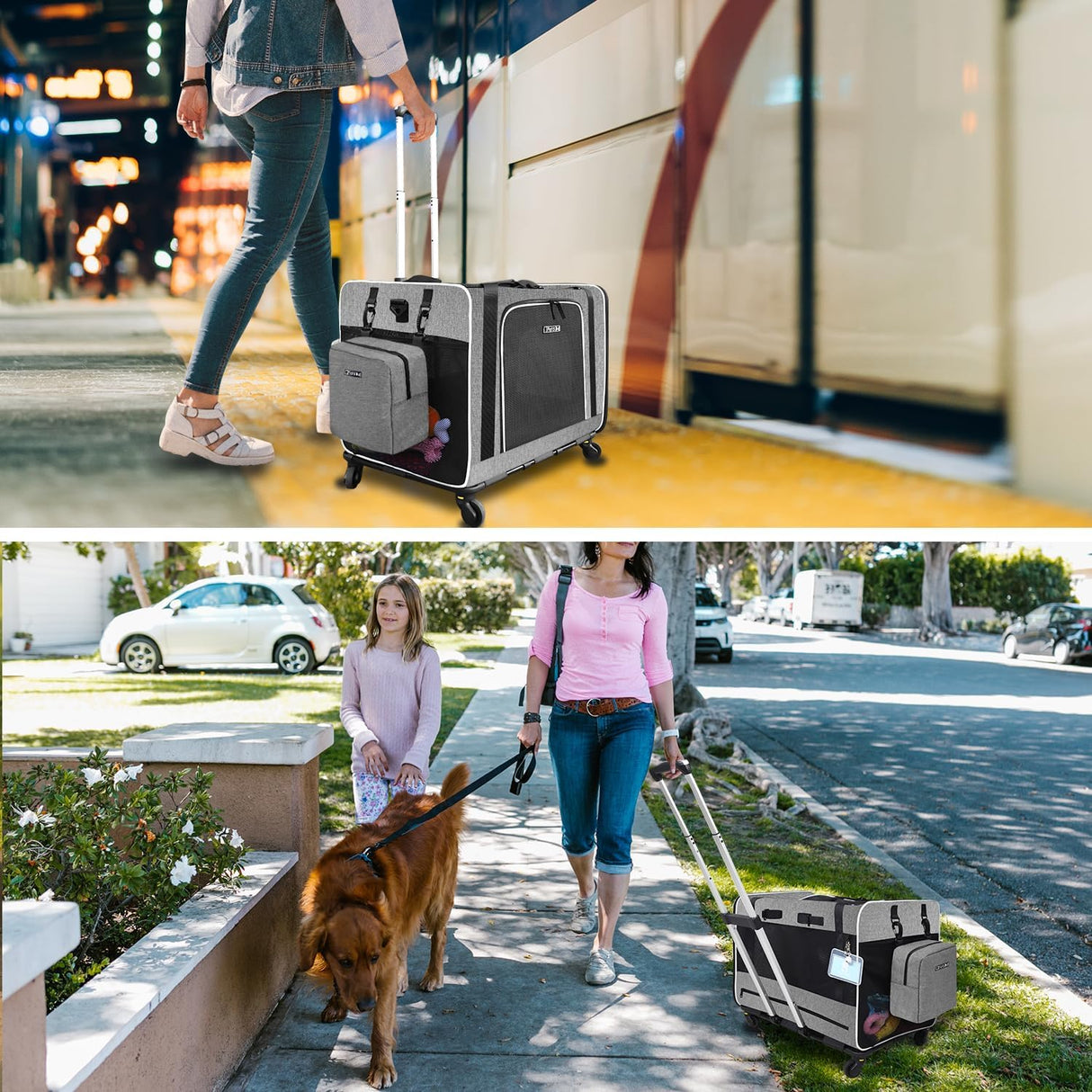 Transportín Extra Grande con Ruedas Petskd para Mascotas