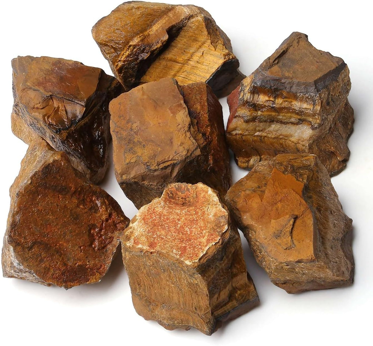 LAIDANLA Piedras naturales en bruto de ojo de tigre de 2 in