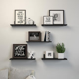 Estantes Flotantes de Madera, 5 Set, Decoración y Almacenaje