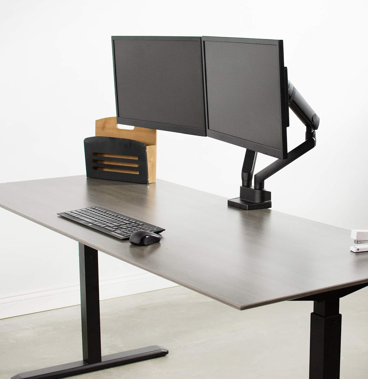 Soporte Doble para Monitores VIVO, hasta 35, STAND-V102BB
