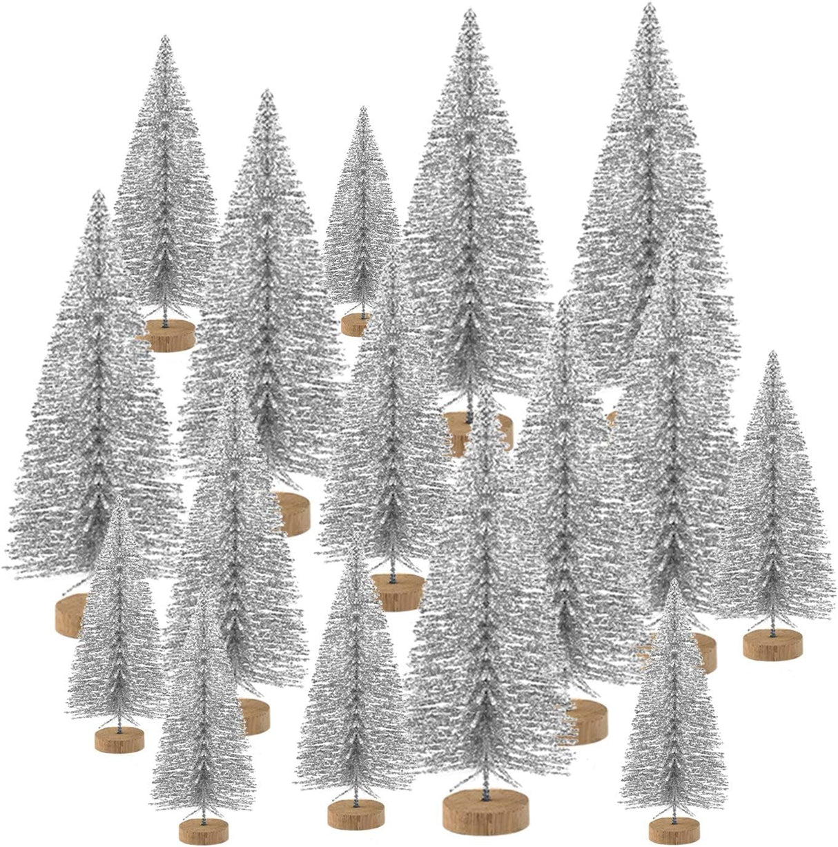 Mini Árboles de Navidad KUUQA 48 Pcs Botella para Decoración