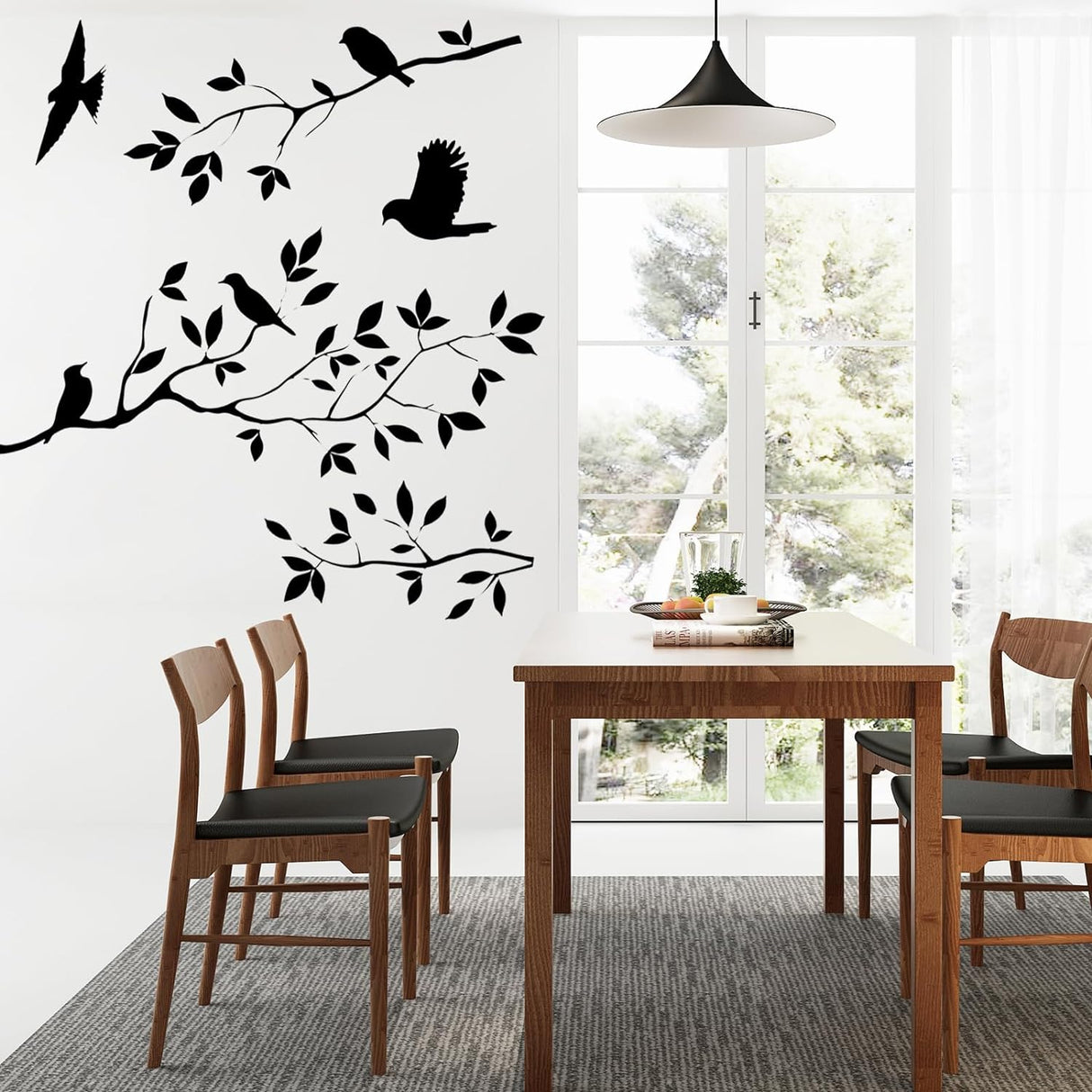 Pegatinas de Pájaro en Rama, Decoración para Pared