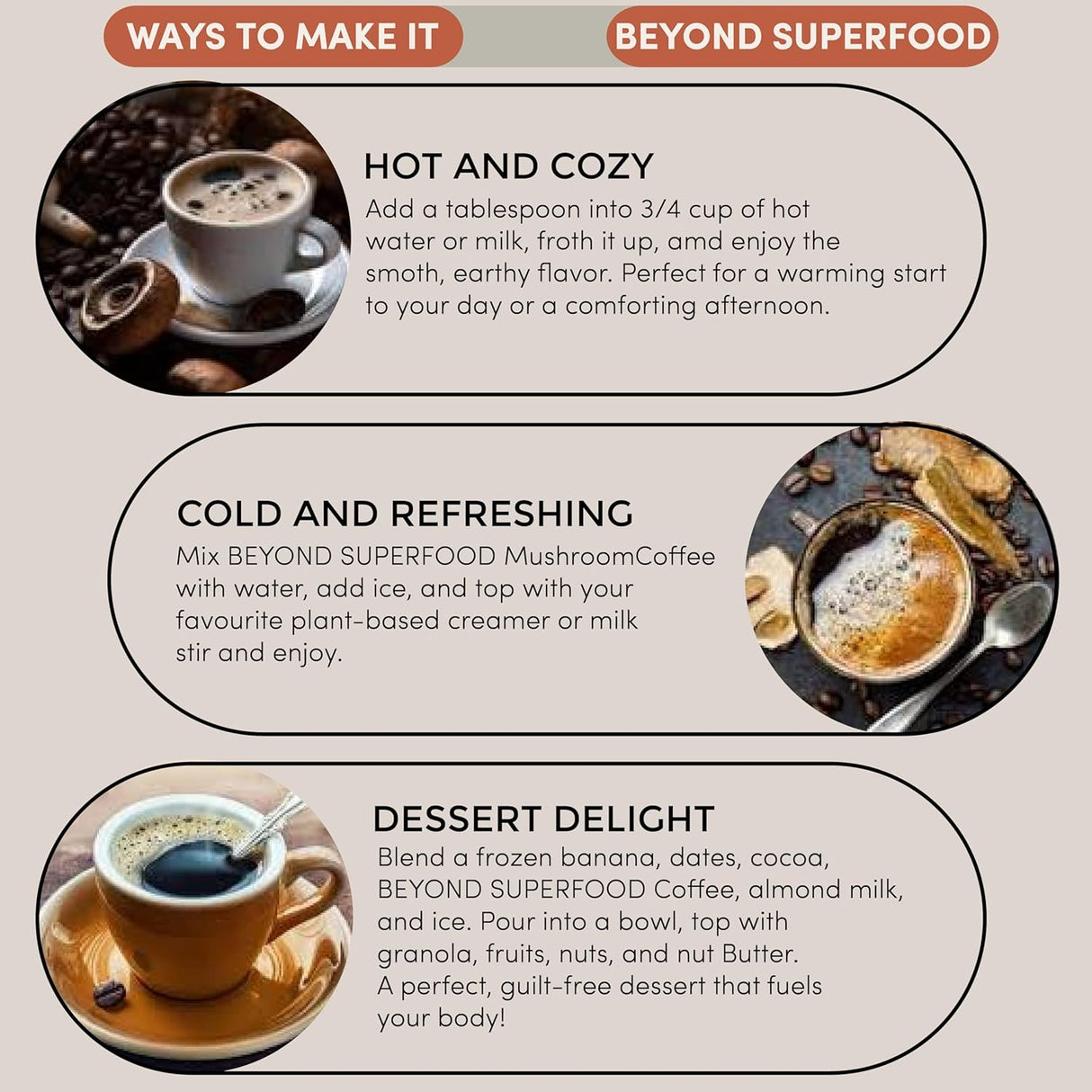 Café de setas adaptogénicas | Energía y enfoque | Orgánico