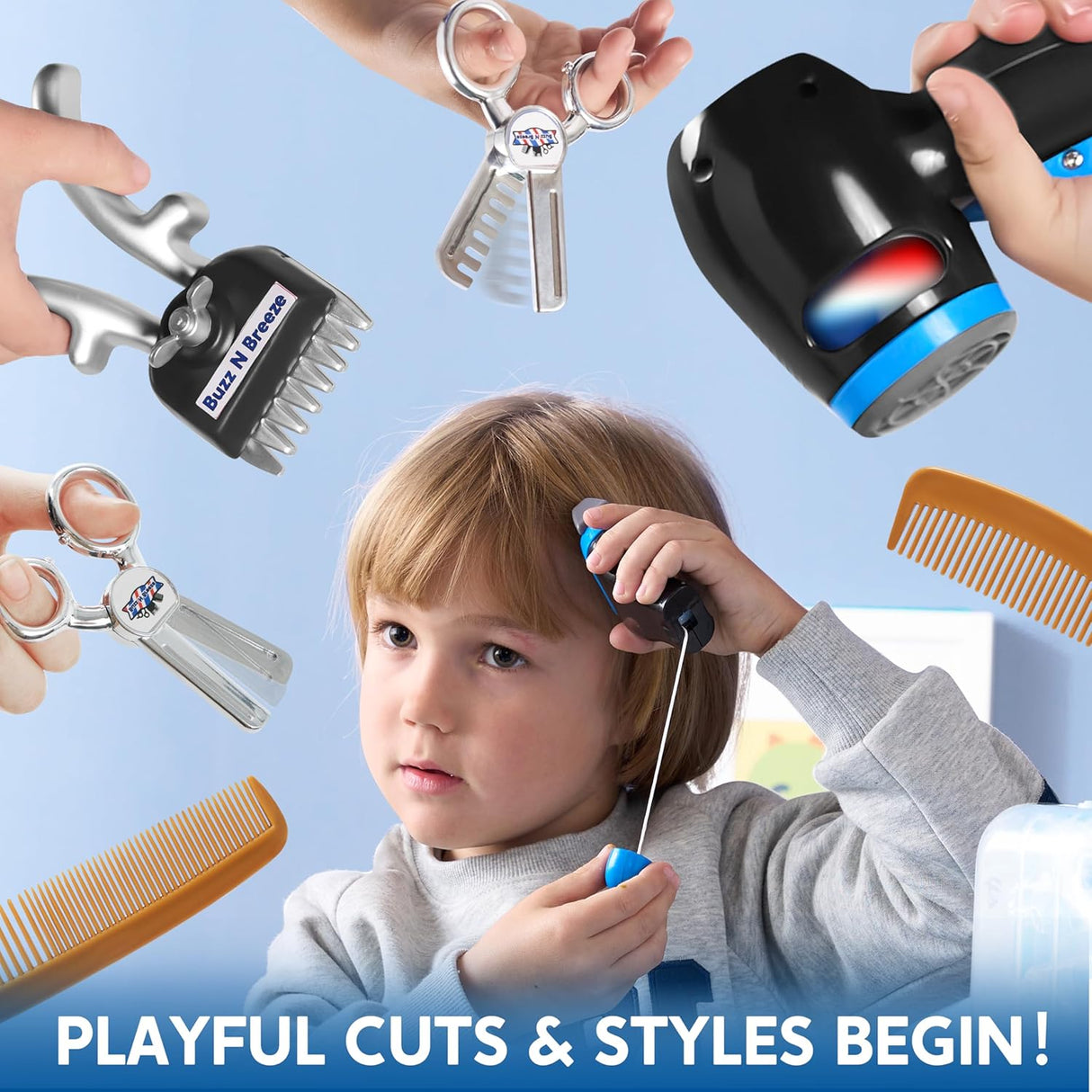 Juego de peluquería JOYIN, 23 piezas, kit de afeitado, 3+ años