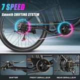 Bicicleta Eléctrica Vivi 750W, Batería Removible, 50 Millas