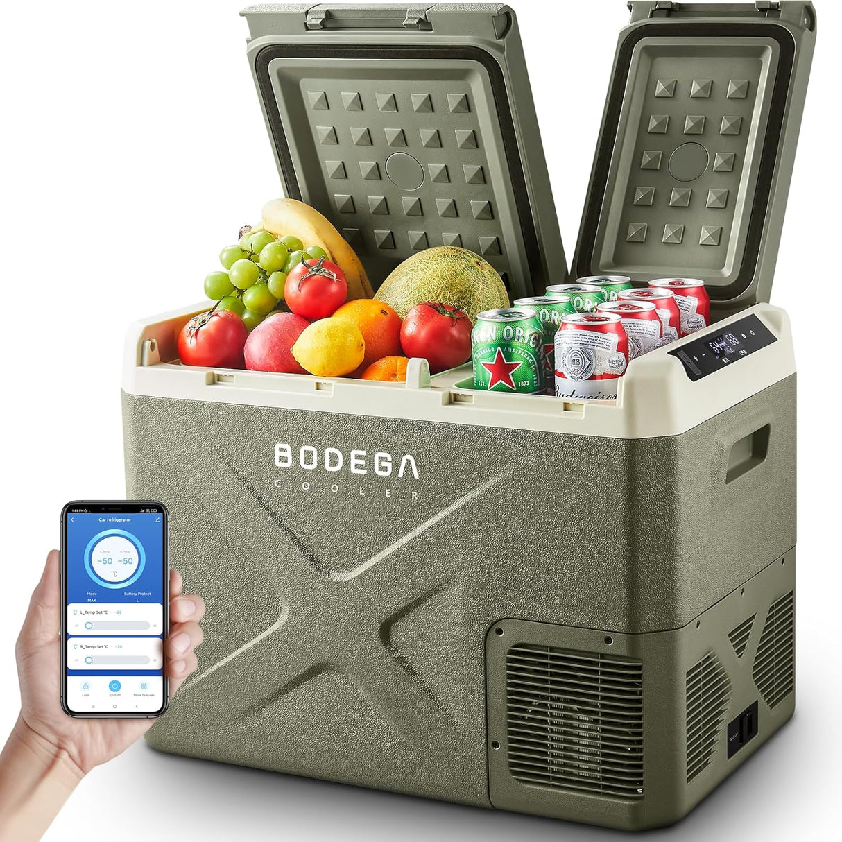 Refrigerador de coche portátil de 12 V control de aplicación