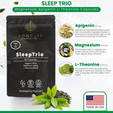 Cápsulas de magnesio y apigenina L-teanina Sleep Trio