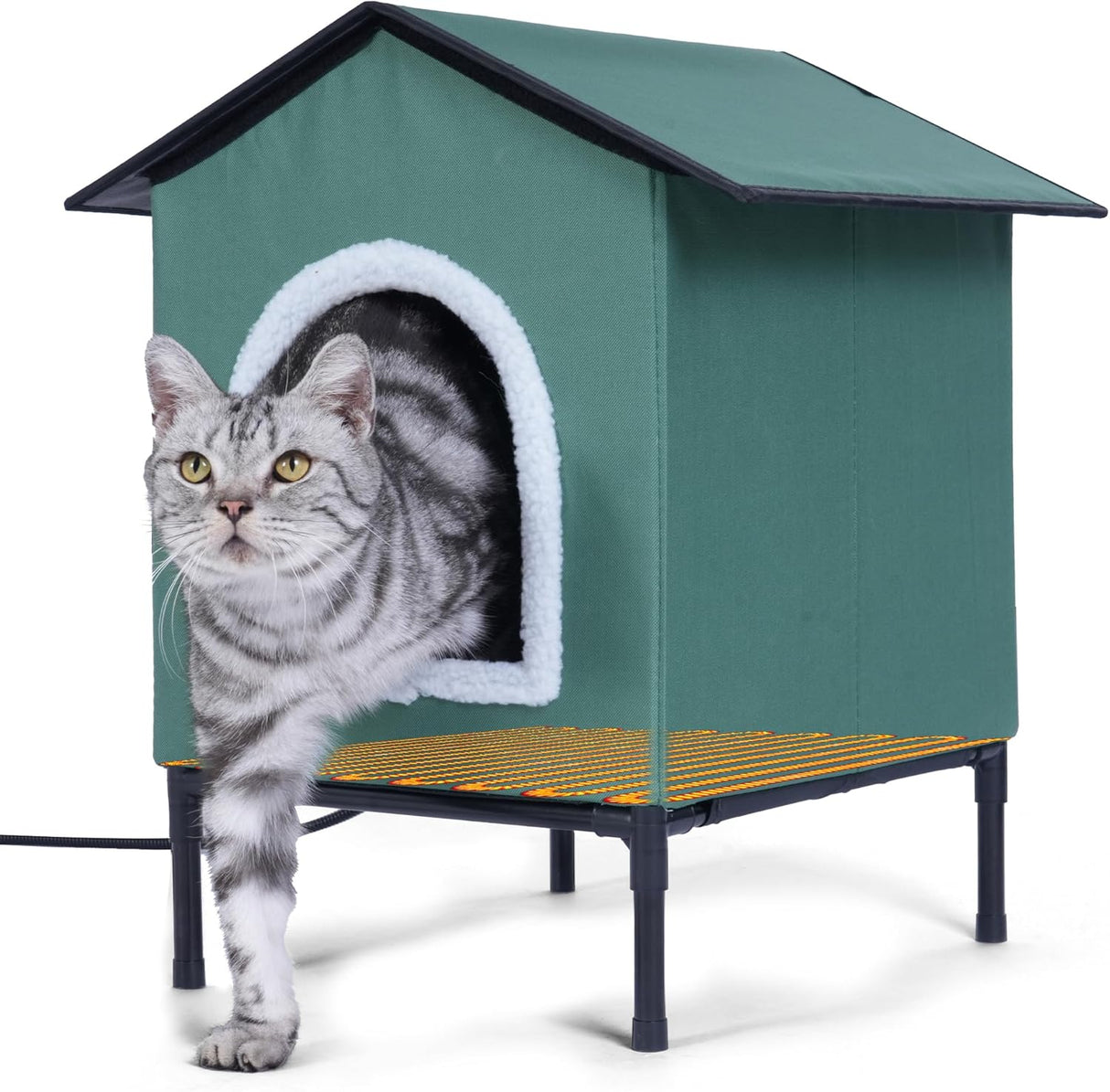 Casa Calentada para Gatos, Elevada e Aislada, Modelo Medio
