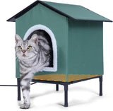 Casa Calentada para Gatos, Elevada e Aislada, Modelo Medio