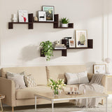 Estantes Flotantes SRIWATANA para Pared, Set de 5, Madera