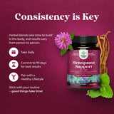Suplemento herbal para menopausia, equilibrio hormonal, 75 cápsulas