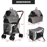 Carrito de mascotas 3 en 1, marca XYZ, portátil y plegable
