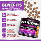 Melatonina para Perros - 170 Chews - Alivio Estrés y Ansiedad