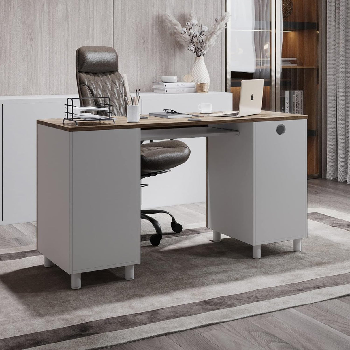 Escritorio Venice - Crafts & Comfort, 3 Cajones, Soporte CPU