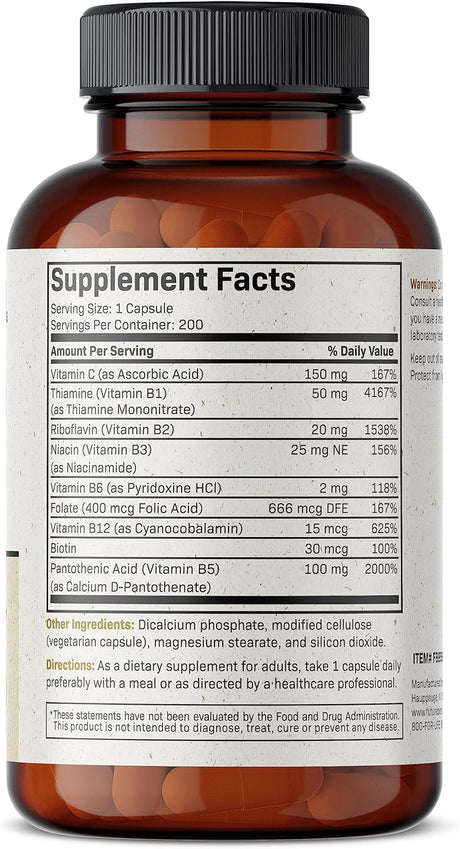 Complejo de Vitamina B y C, Apoyo Energético e Inmunológico