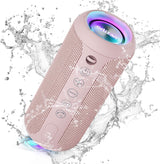 Parlante Bluetooth 5.3 inalámbrico IPX7, sonido estéreo 24 W, RGB