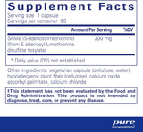 Suplemento Pure Encapsulations SAMe S-Adenosylmethionine