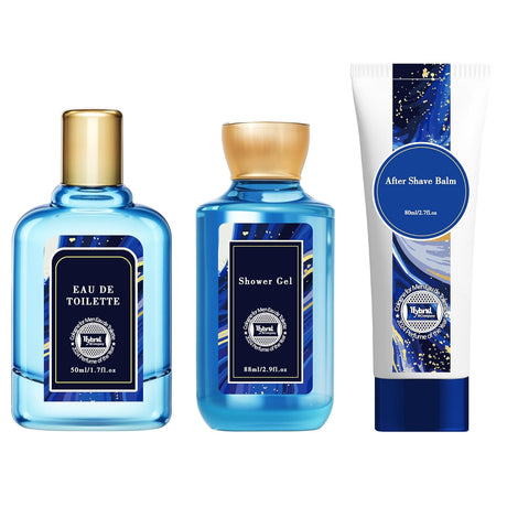 Juego de Regalo para Hombre: Perfume, Bálsamo y Gel de Ducha