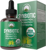 Synbiotic Orgánico para Gut y Microbioma, Vegan, Made in USA