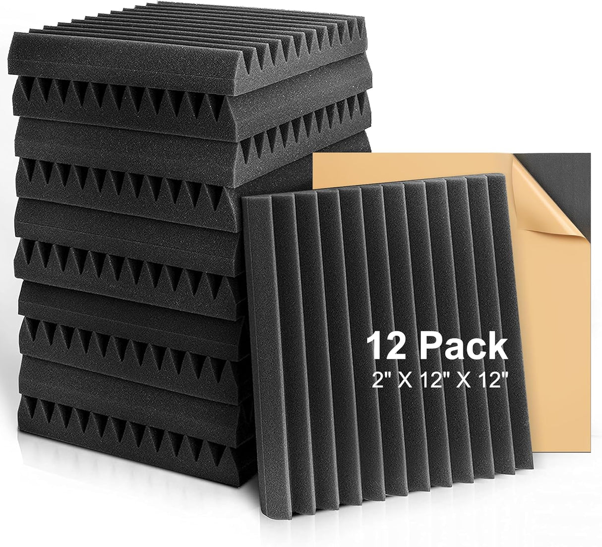 Paneles Acústicos Fstop Labs 2 x 12 Autoadhesivos Wedge