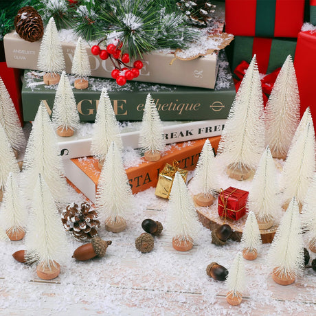 Mini Árboles de Navidad Artificiales 30Pcs - Decoración Navidad