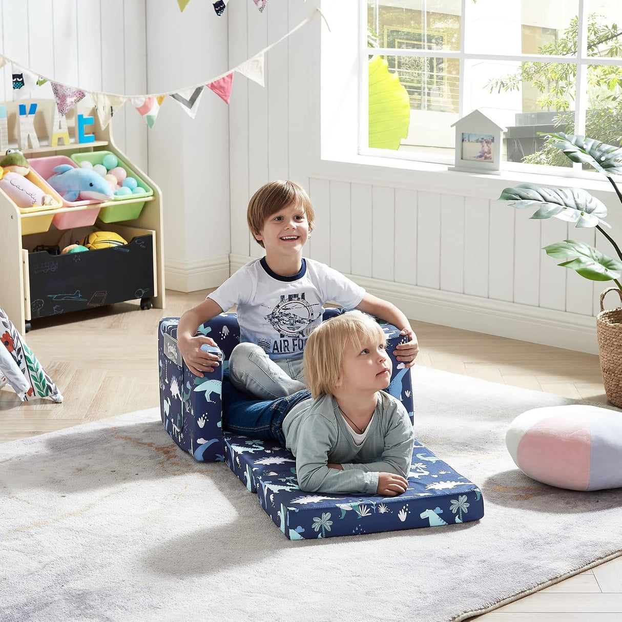 Silla infantil convertible en cama con relleno para niños