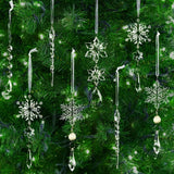 18 Piezas Adornos Acrílicos Cristales para Árbol - Decoración