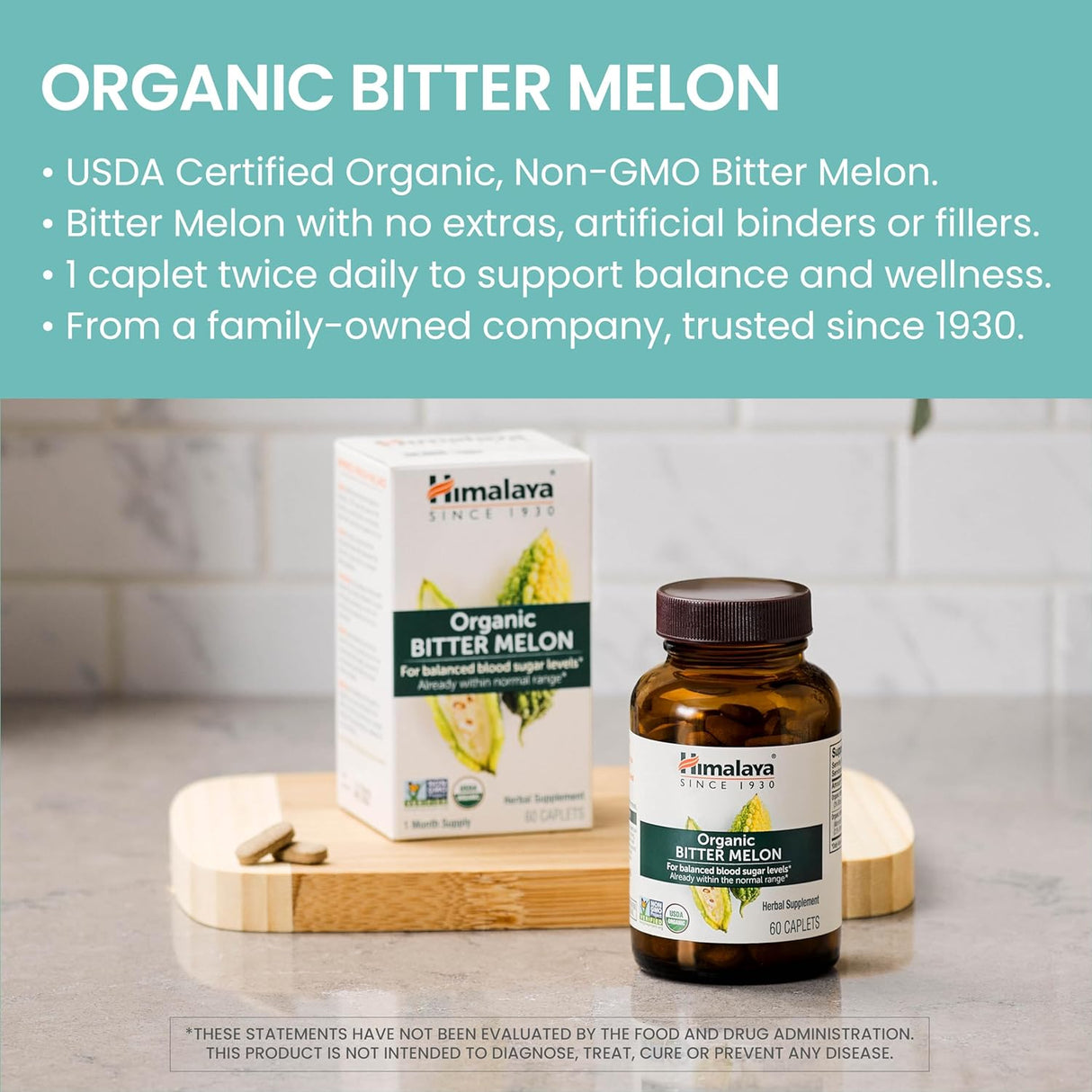Suplemento de Melón Amargo Orgánico, Apoyo Glucémico, 660 mg