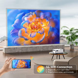 Proyector Roconia 5G WiFi 1080p, 12000LM, Soporta 4K