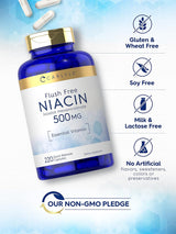 Suplemento Niacina Flush Free 500mg  220cap sin OMG sin glut