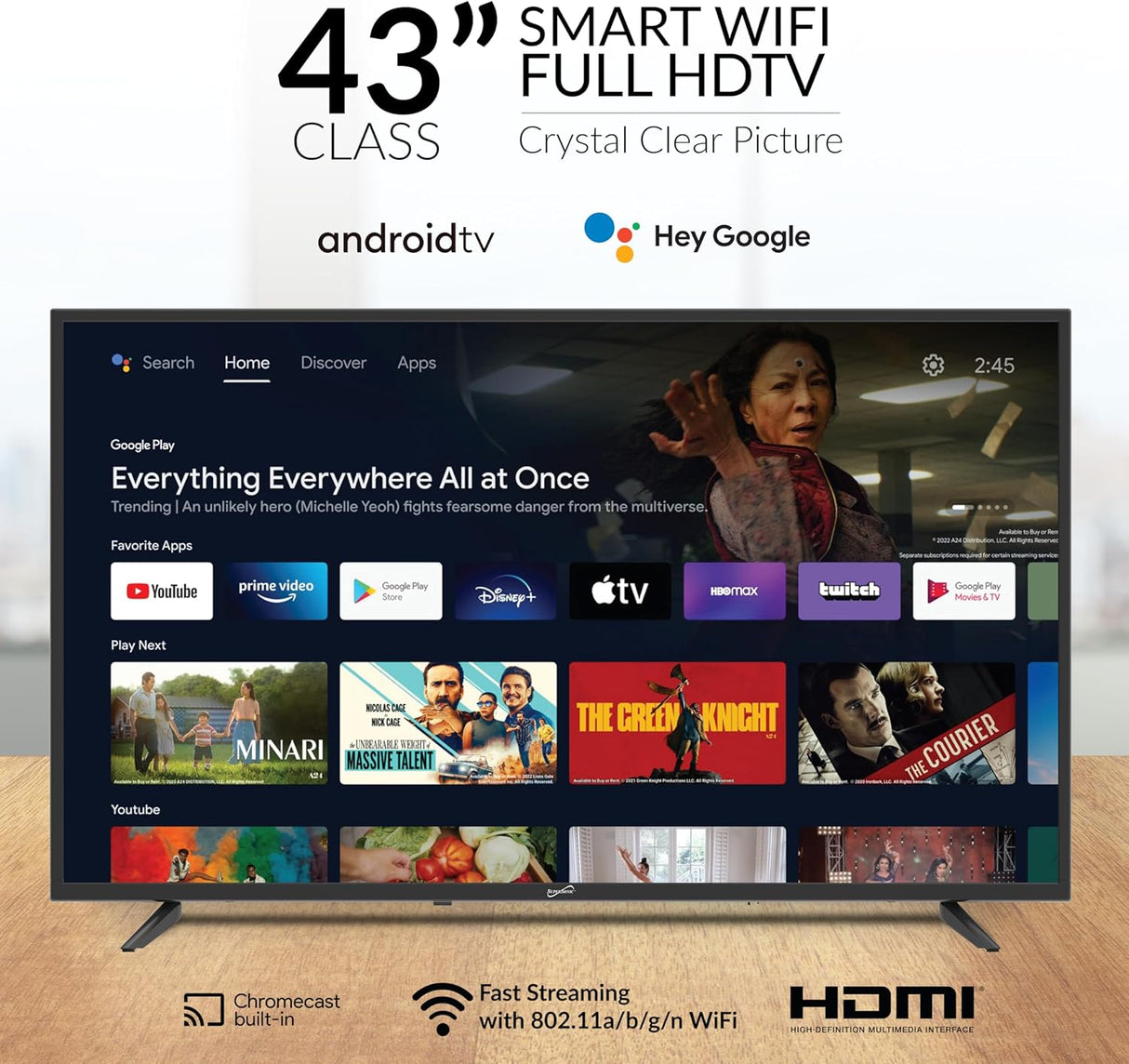 Televisor FHD DLED 43 Supersonic, Bluetooth, SC-4350GTV