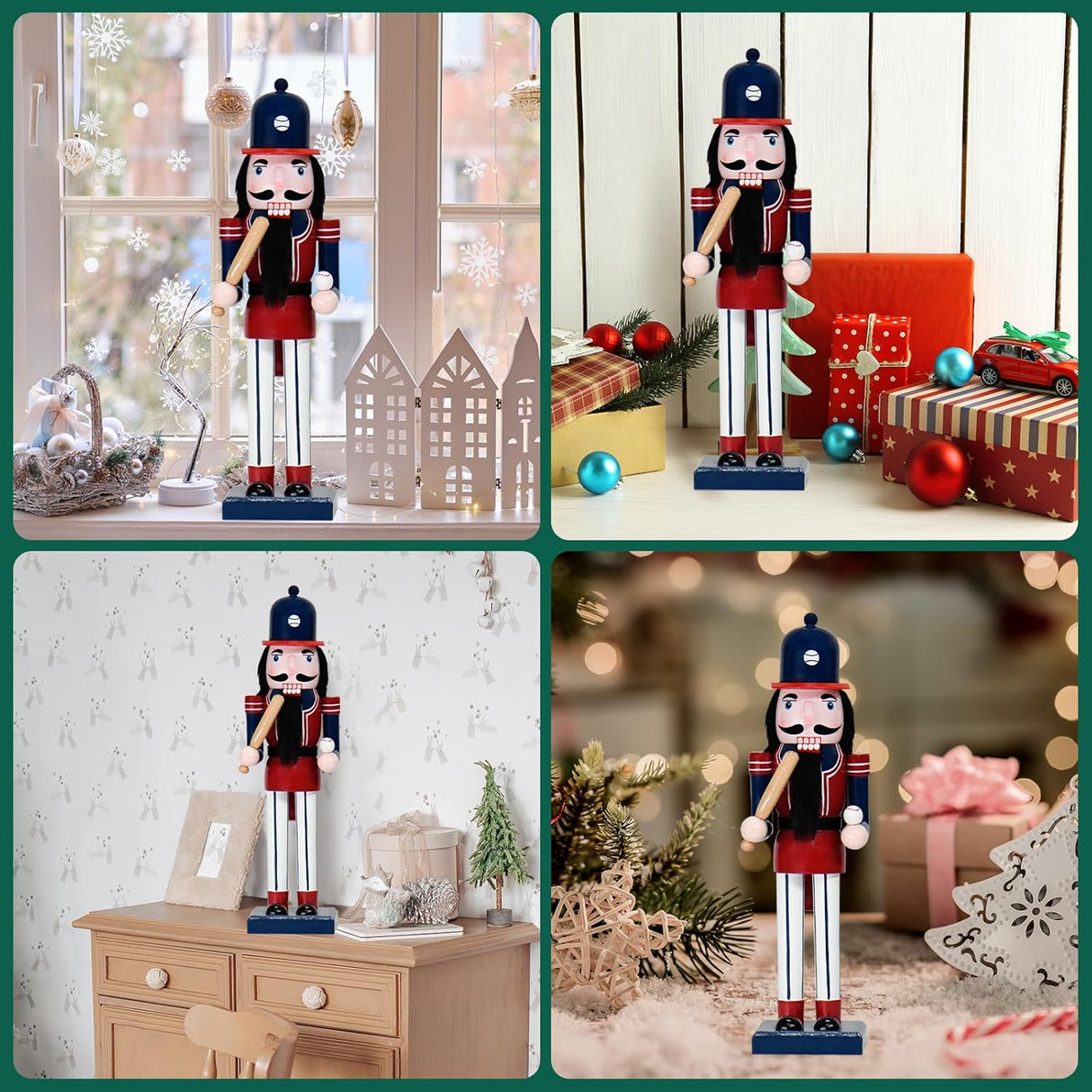 Figuras de madera de Navidad - 14 decoraciones artesanales