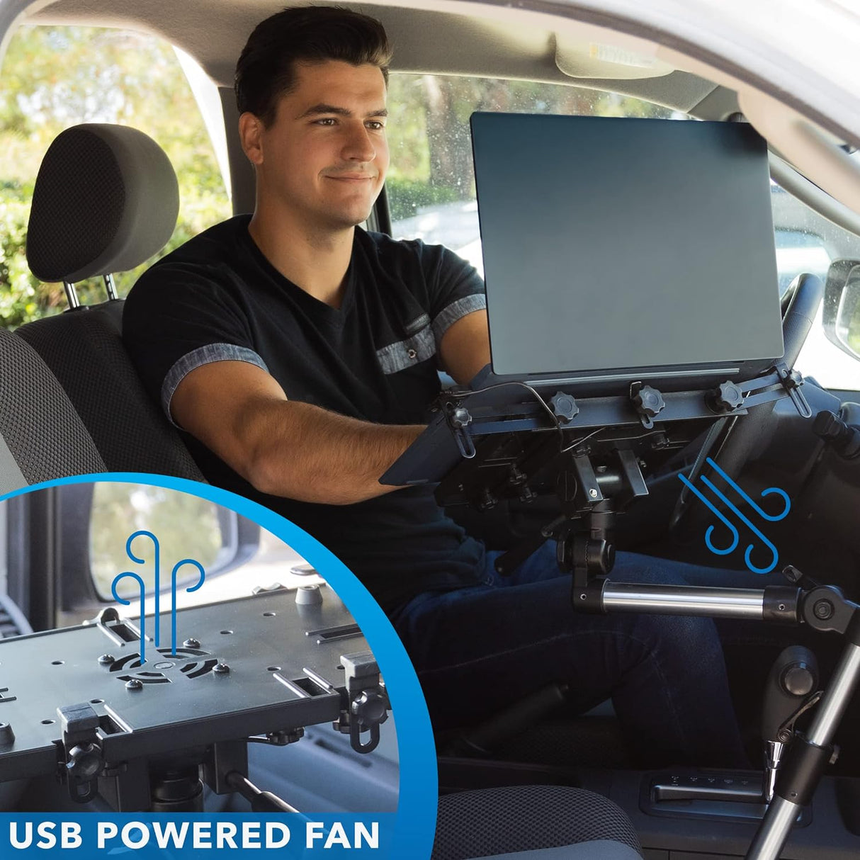 Soporte para laptop de automóvil para vehículos comerciales