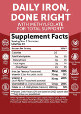 Lunakai Gomas de Hierro Veganas con Vitamina C, B12 y Methylfolato