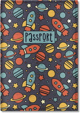 Porta Documentos y Tarjetas de piel para pasaporte azul