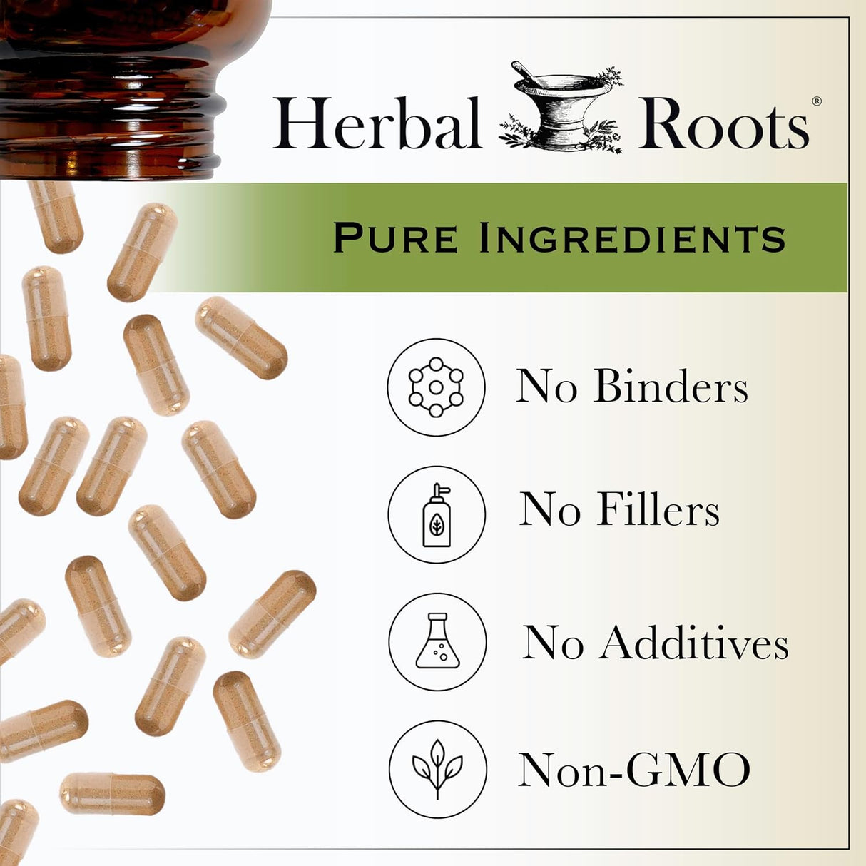 Cápsulas de Ashwagandha Herbal Roots | Fuerza Extra | 60 Veganas