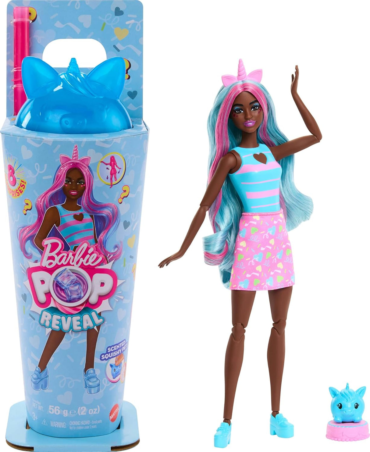 Muñeca y Accesorios Sorpresa, Serie Shakes, Unicornio Aromático