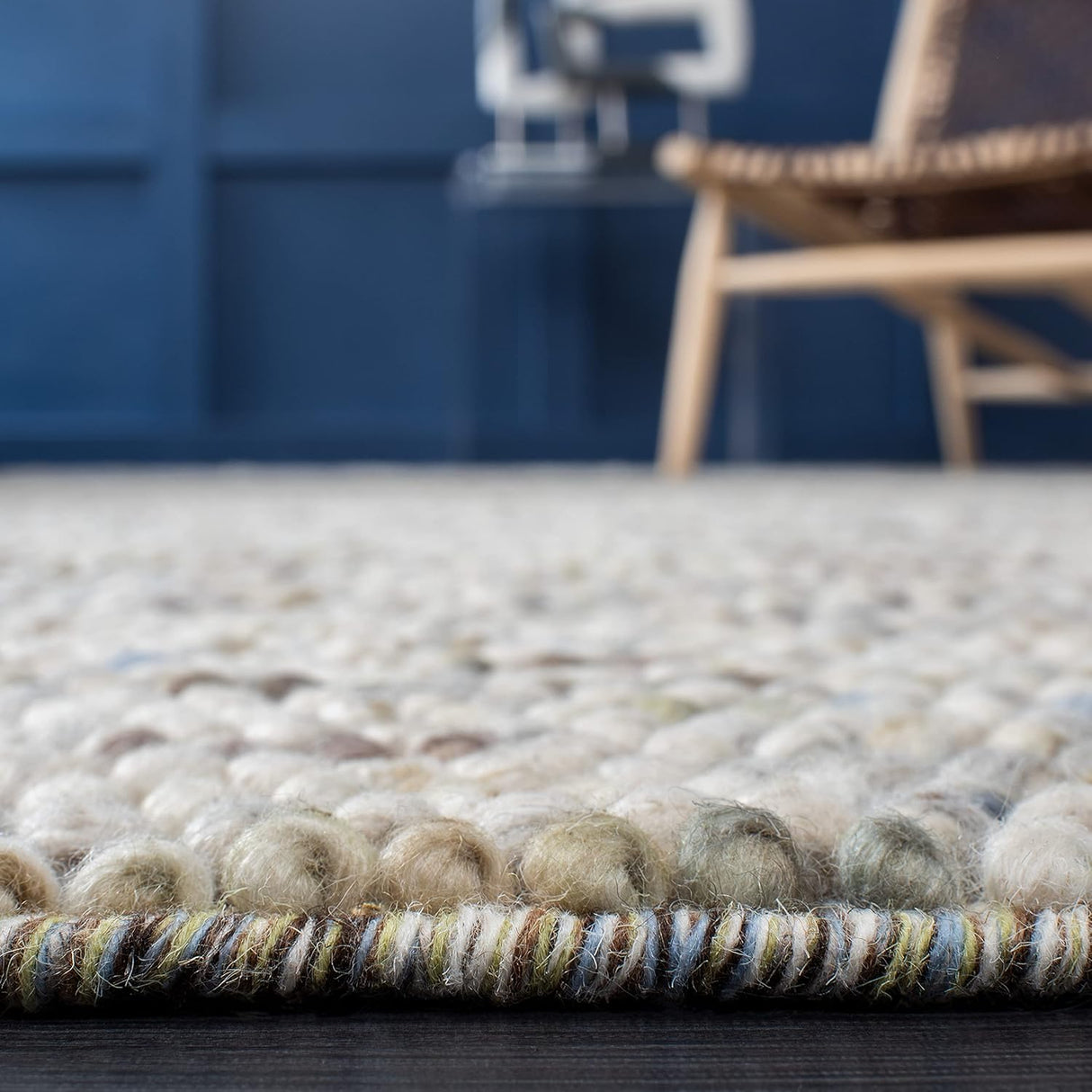 Alfombra de lana hecha a mano, ideal para áreas de alto tráfico (NAT620D)