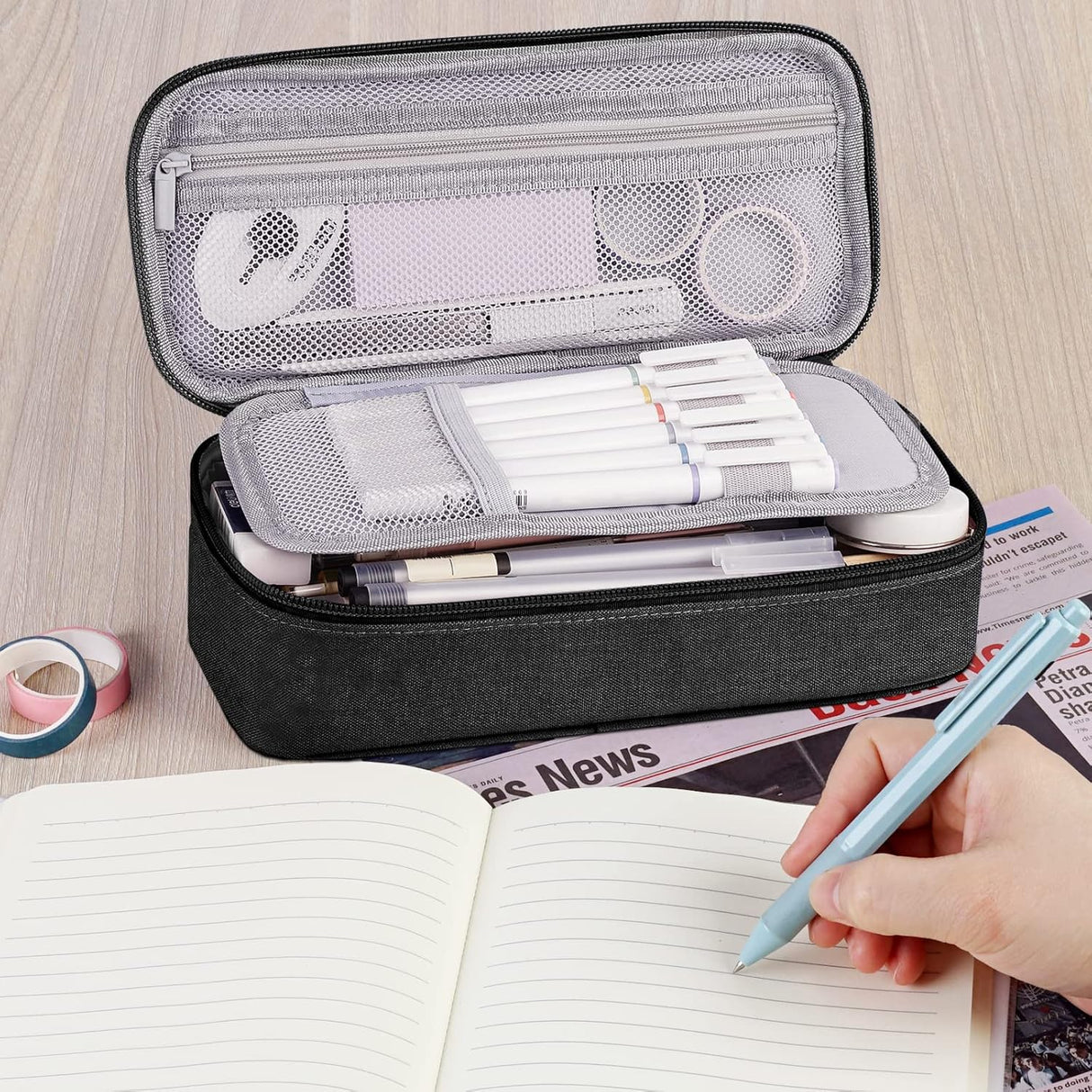 Estuche Grande WEMATE, Capacidad Alta, Organizador de Lápices