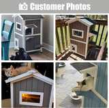 Refugio para Gatos Exterior, Marca X, Dos Pisos, Techo Abierto