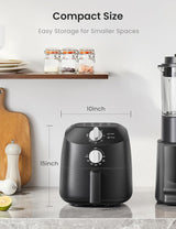 Freidora de aire COMFEE 2.2 qt, 12 menús, control de tiempo