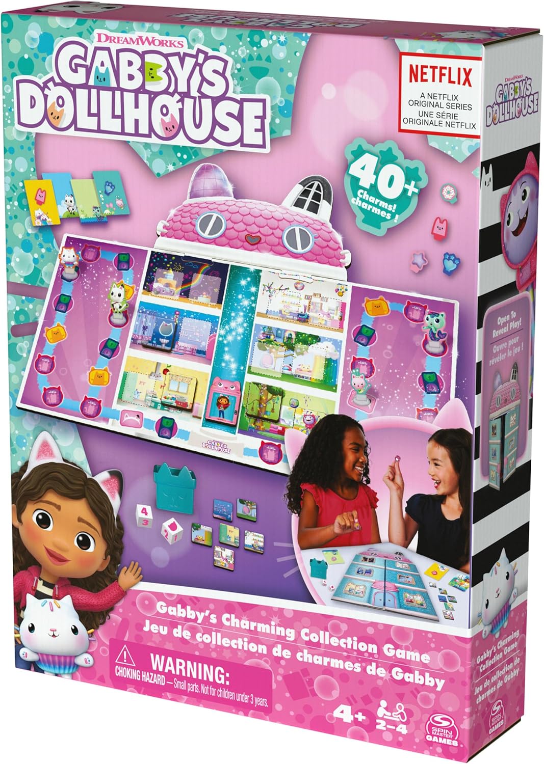 Juego de mesa Gabby's Dollhouse, divertido y encantador para niños