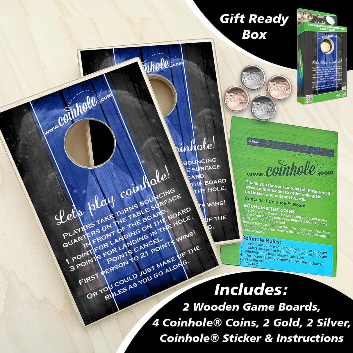 Juego de Mesa Coin Bouncing Party | Set de Cornhole Completo