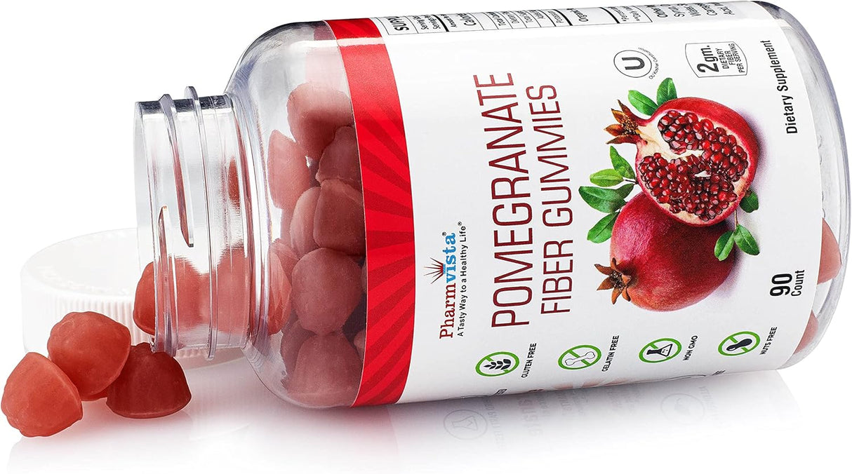 Suplemento vegano de granada rico en fibra dietética