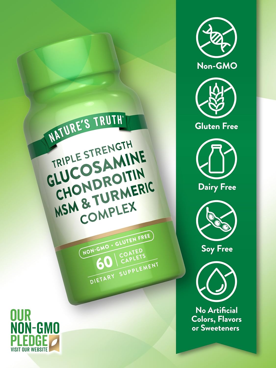 Complejo de Glucosamina y Condroitina Nature's Truth 60 Caplets