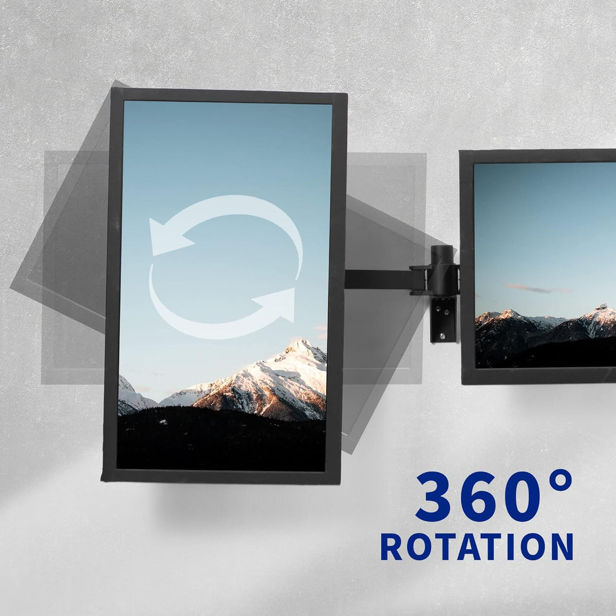 Soporte de Monitor Doble VIVO, Pared, Brazo Telescópico, MOUNT-TS38B