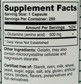Pure L Glutamina 500 mg 250 cápsulas