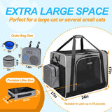 Transportín grande para mascotas Petskd, 24x17x17, 2 gatos