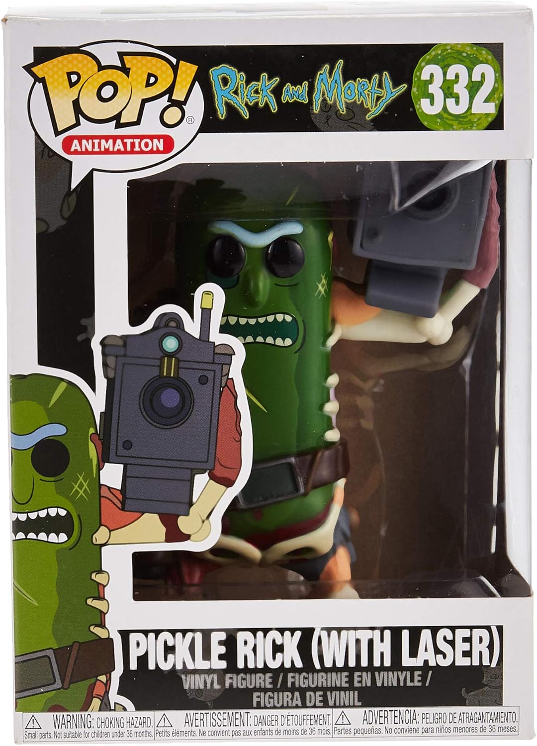 Figurita Coleccionable Pickle Rick con Láser - Funko Pop! Rick y Morty