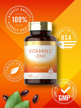 Carlyle Vitamina C con Zinc | 250 Softgels | Bioavailable